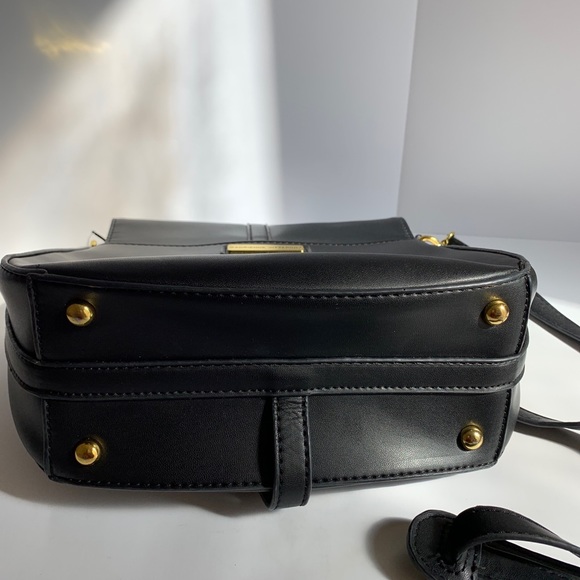 Adrienne Vittadini Crossbody Handbag Black Leather Purse 30182 - Picture 11 of 12